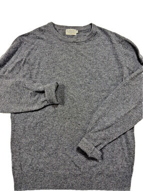 Blarney Woollen Mills Sweater Womens XL Charcoal Lambswool Irish Quiet Sz XL